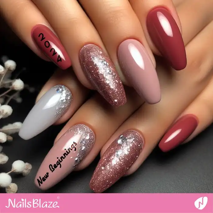 Bling Nails for New Year | 2024 Nails - NB1357